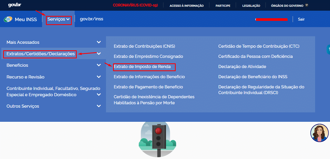 01 - Extrato de rendimentos no INSS - IR 2022 - Carbonera e Tomazini Advogados